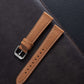 Cognac Brown Grained Leather Strap